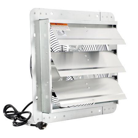 Via Air 14 Inch Shutter Exhaust Fan with Power Cord